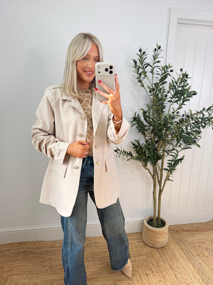 Military Blazer - Cream