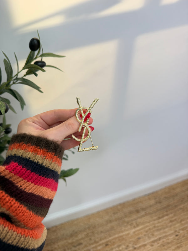 YSL Brooch - Gold