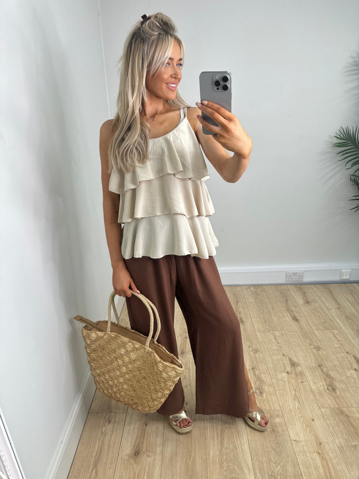 Ruffle Cami - Cream