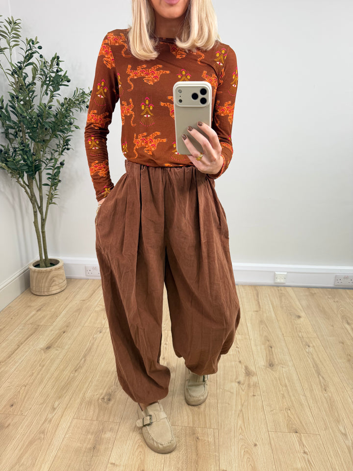 Maria Cord Balloon Trousers
