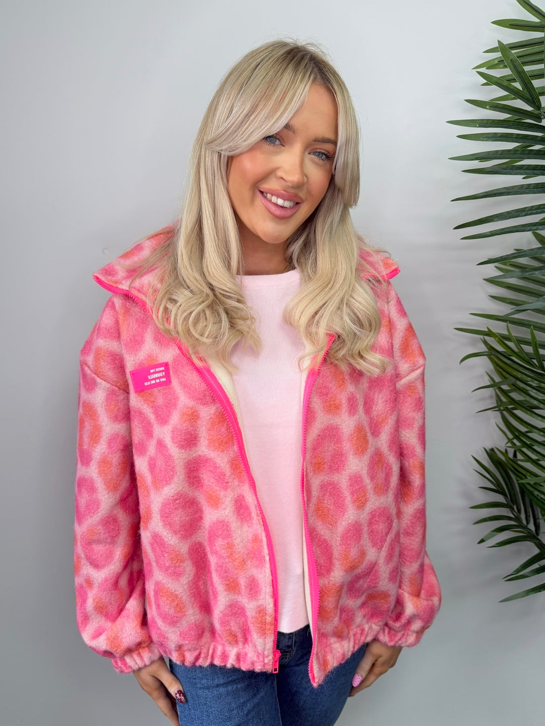 Arabella Leopard Jacket - Pink