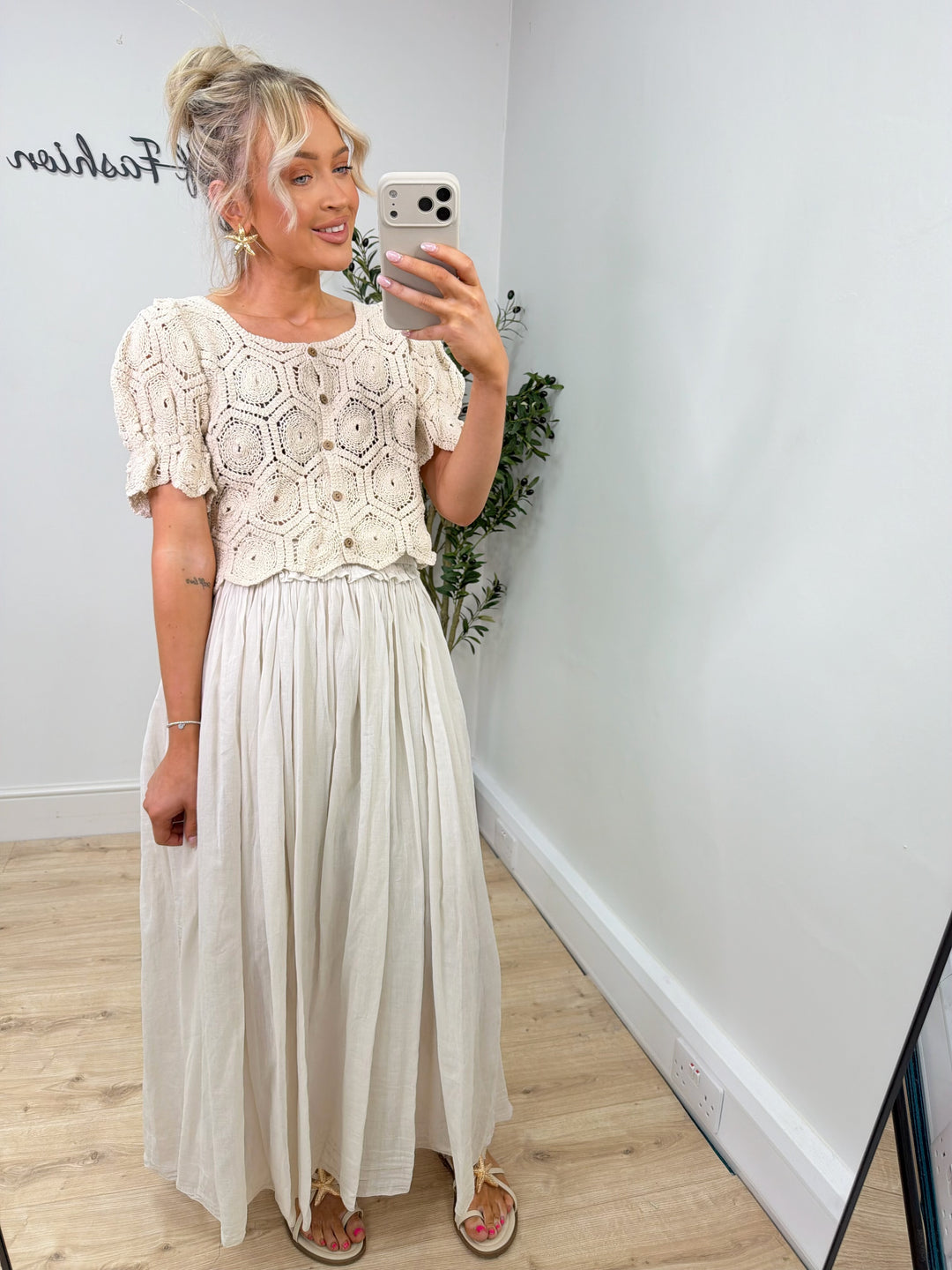 Tribal Skirt - Beige