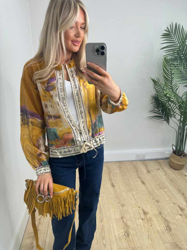 Antonio Bomber Jacket - Mustard