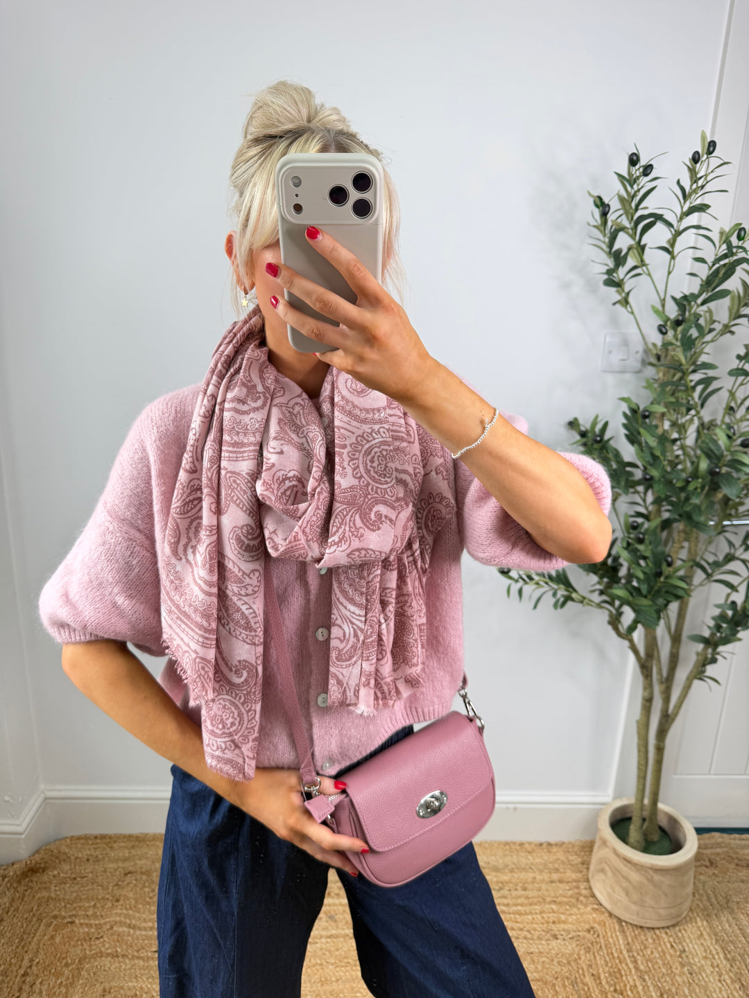 Paisley Scarf - Pink