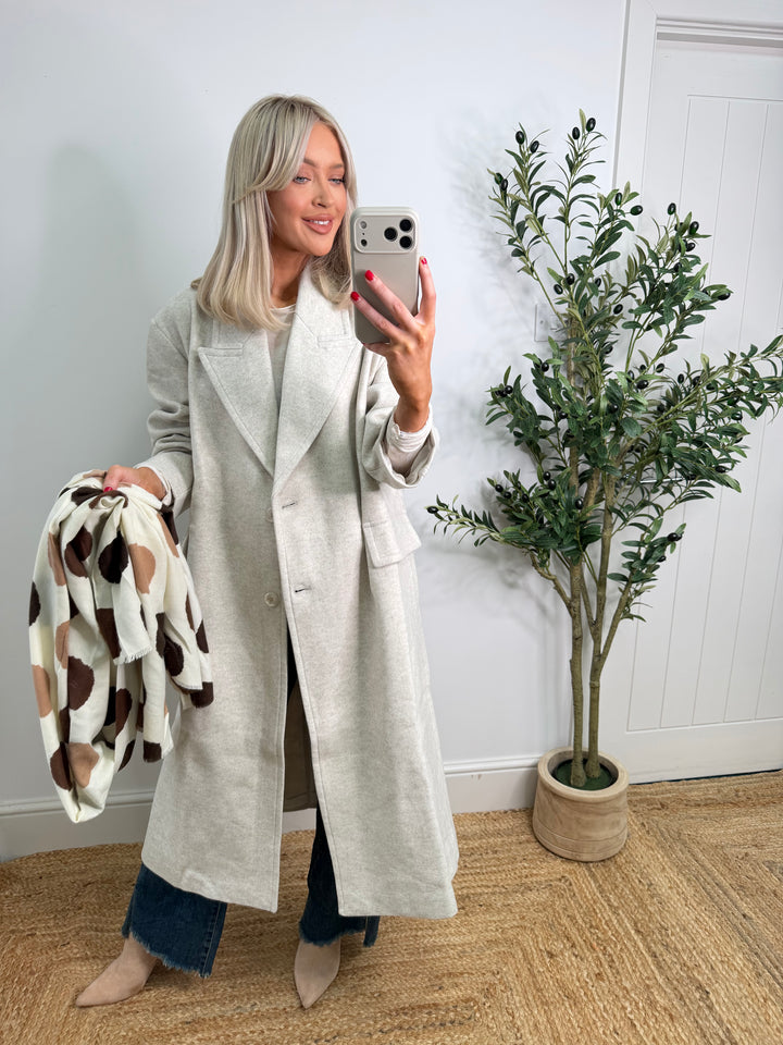 Codie Longline Coat - Cream