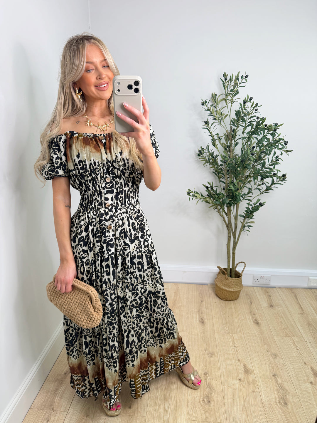 Leopard Dress - Black