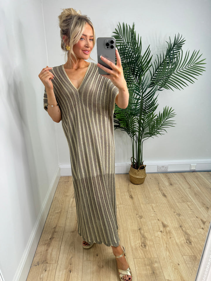 Anouk Crochet Dress - Mocha