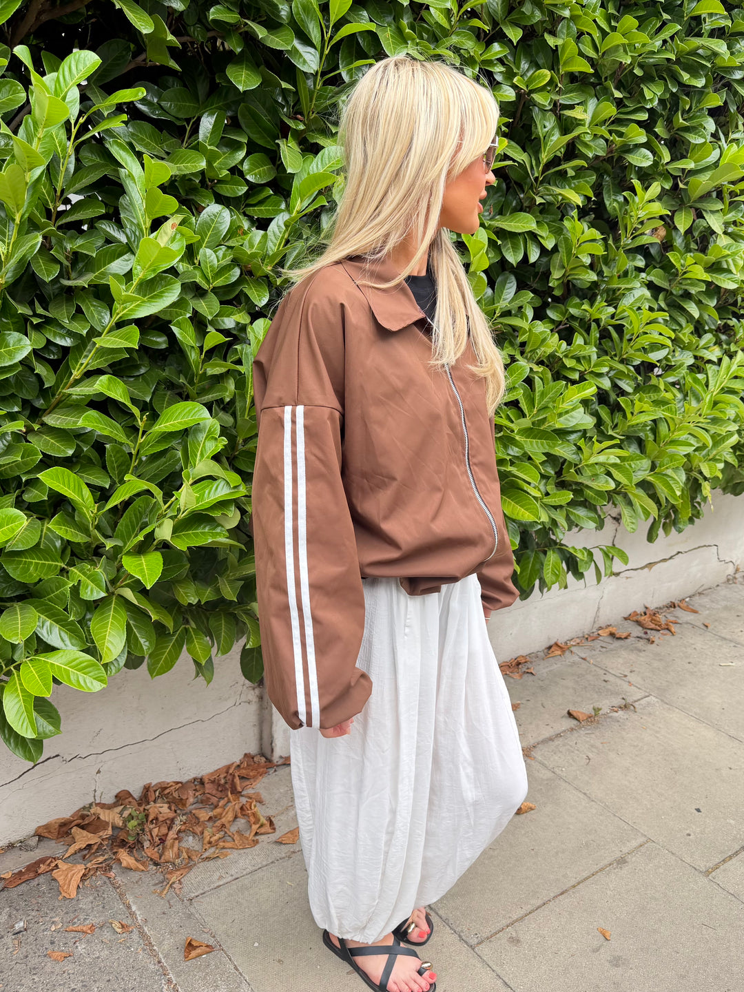 Carlos Stripe Jacket - Chocolate