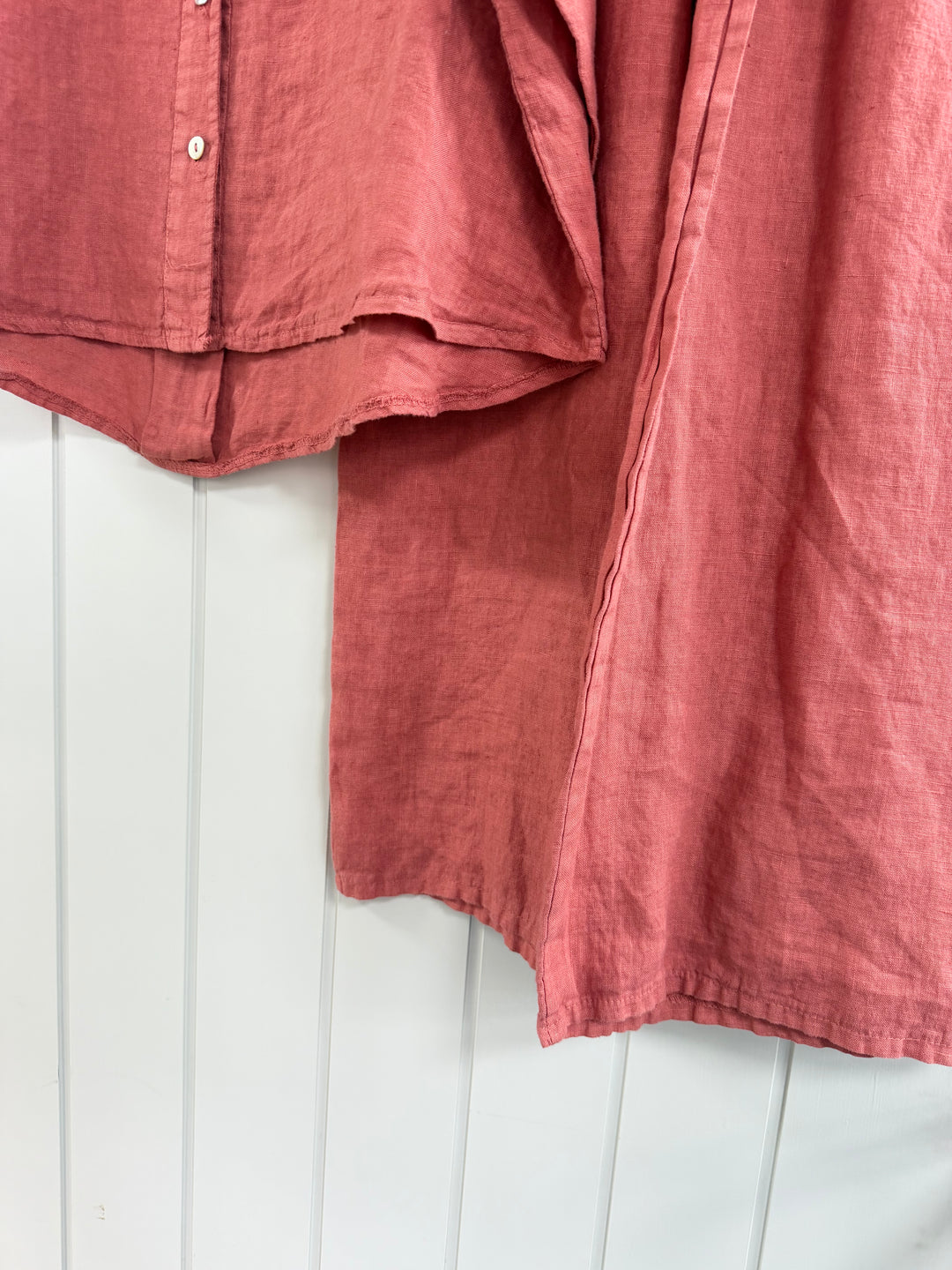 Linen Shirt & Trousers - Brick