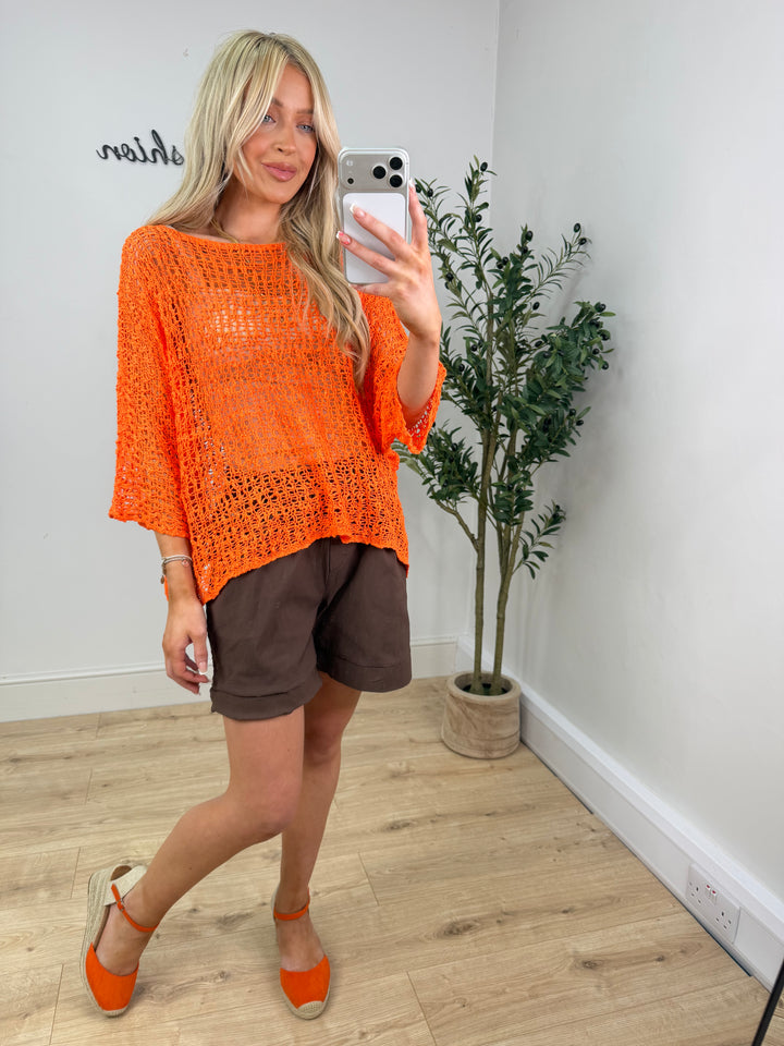 Poppy Popcorn Top - Orange