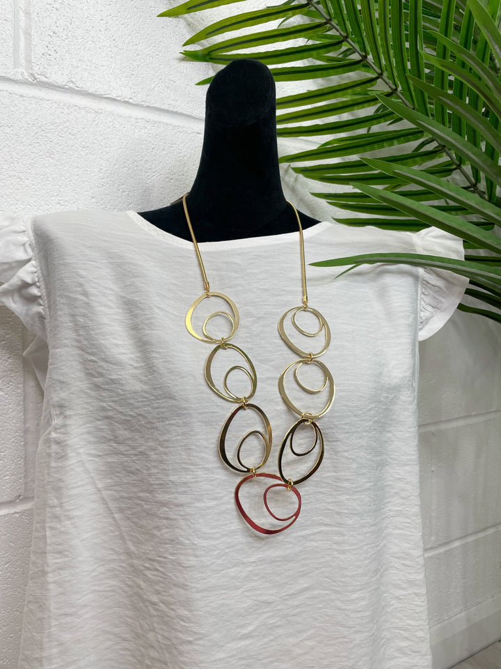 Sienna Ring Necklace - Gold