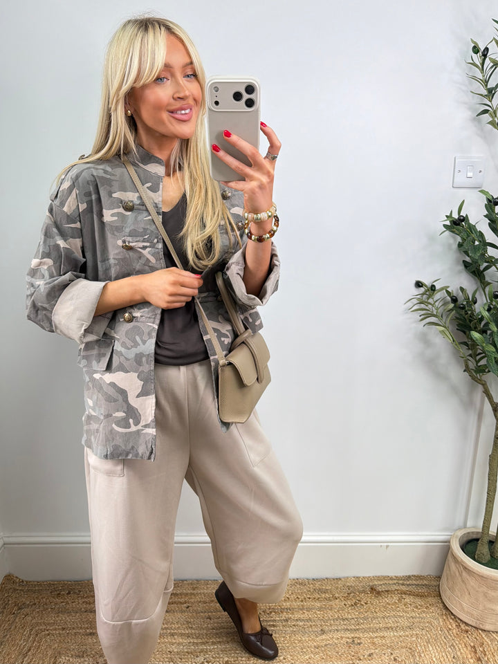 Maggie Military Magic Jacket - Mocha