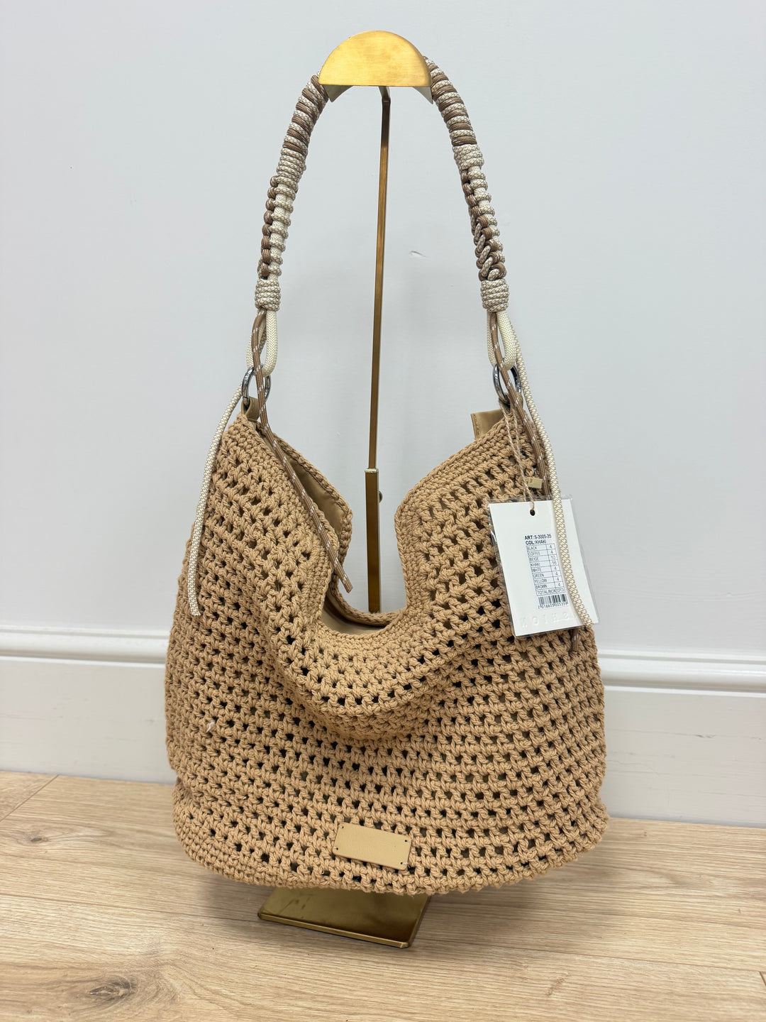 Crochet Shoulder Bag - Camel