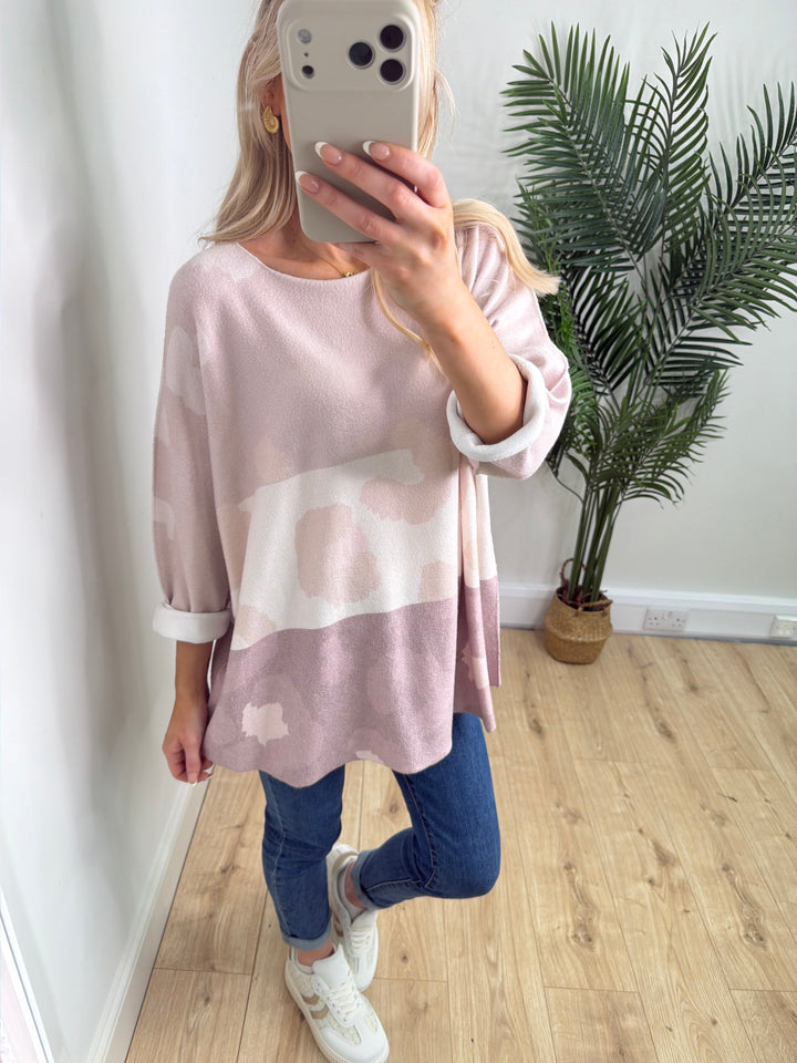 Romi Leopard Knit - Mauve