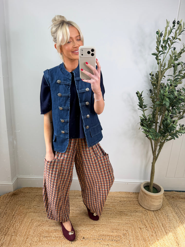 Laine Denim Military Gillet
