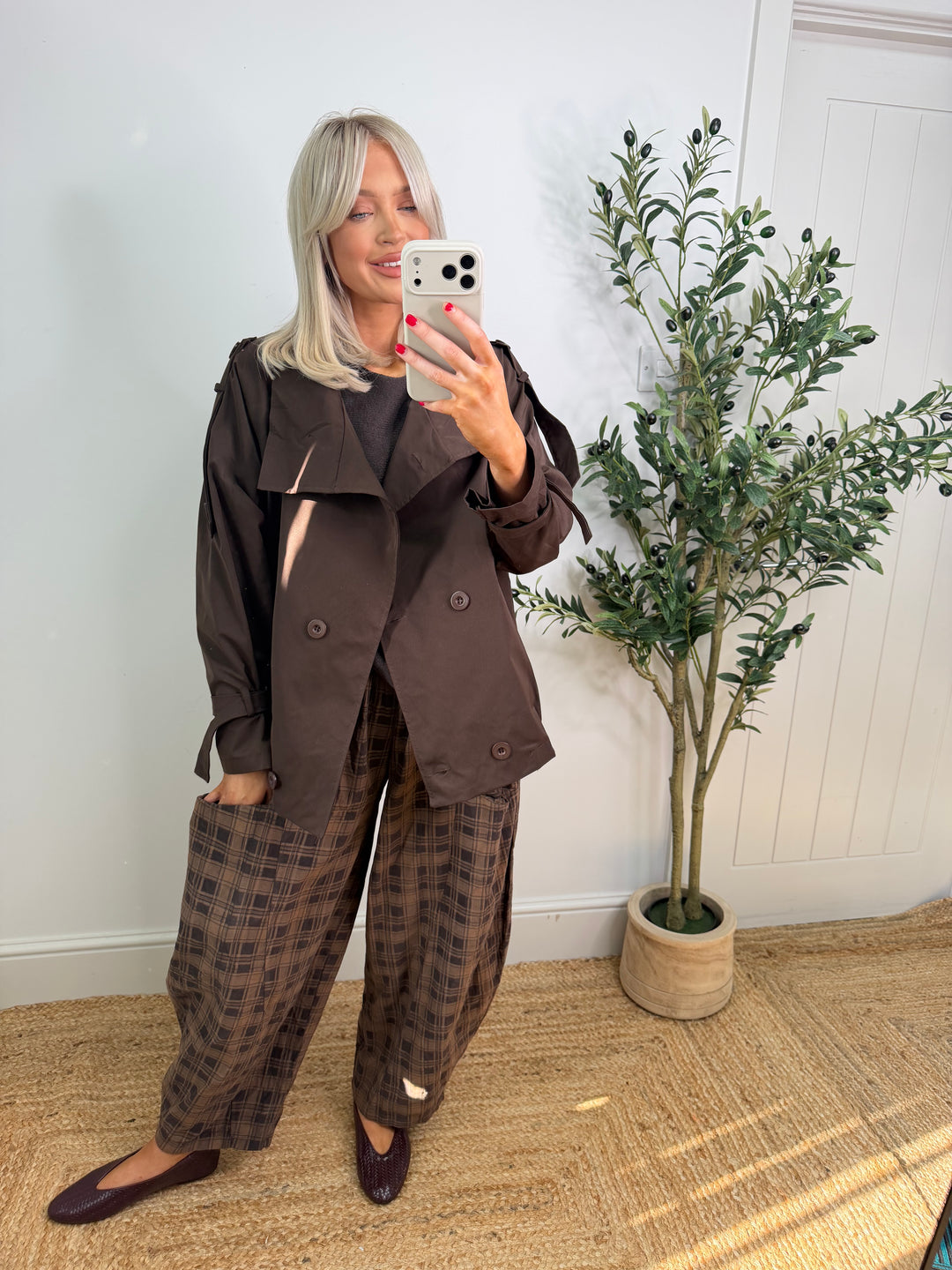 Nina Chocolate Trench