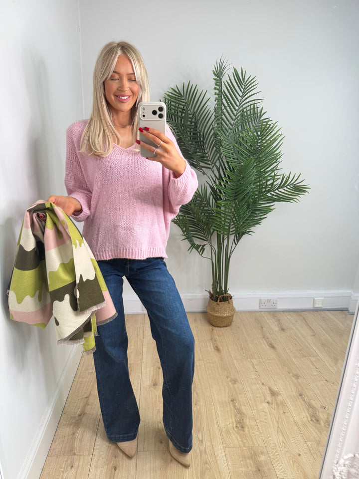 Daisy Plain Knit - Baby Pink