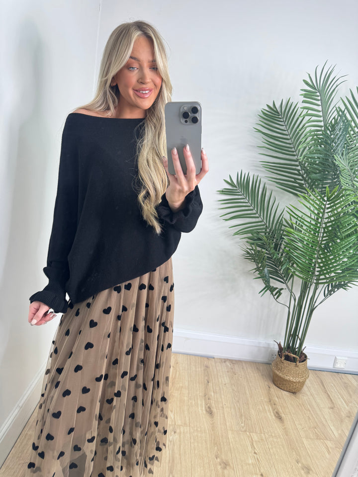 Long Sleeved Jess Knit - Black