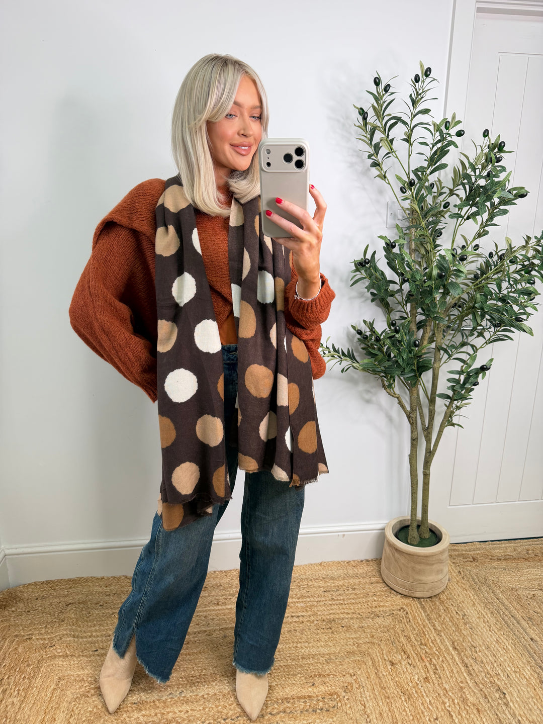 Chocolate Spot Scarf