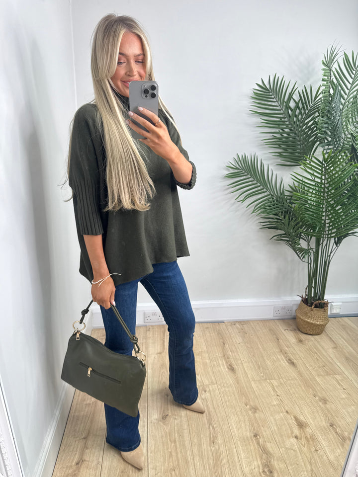 Melanie Ribbed Knit - Khaki