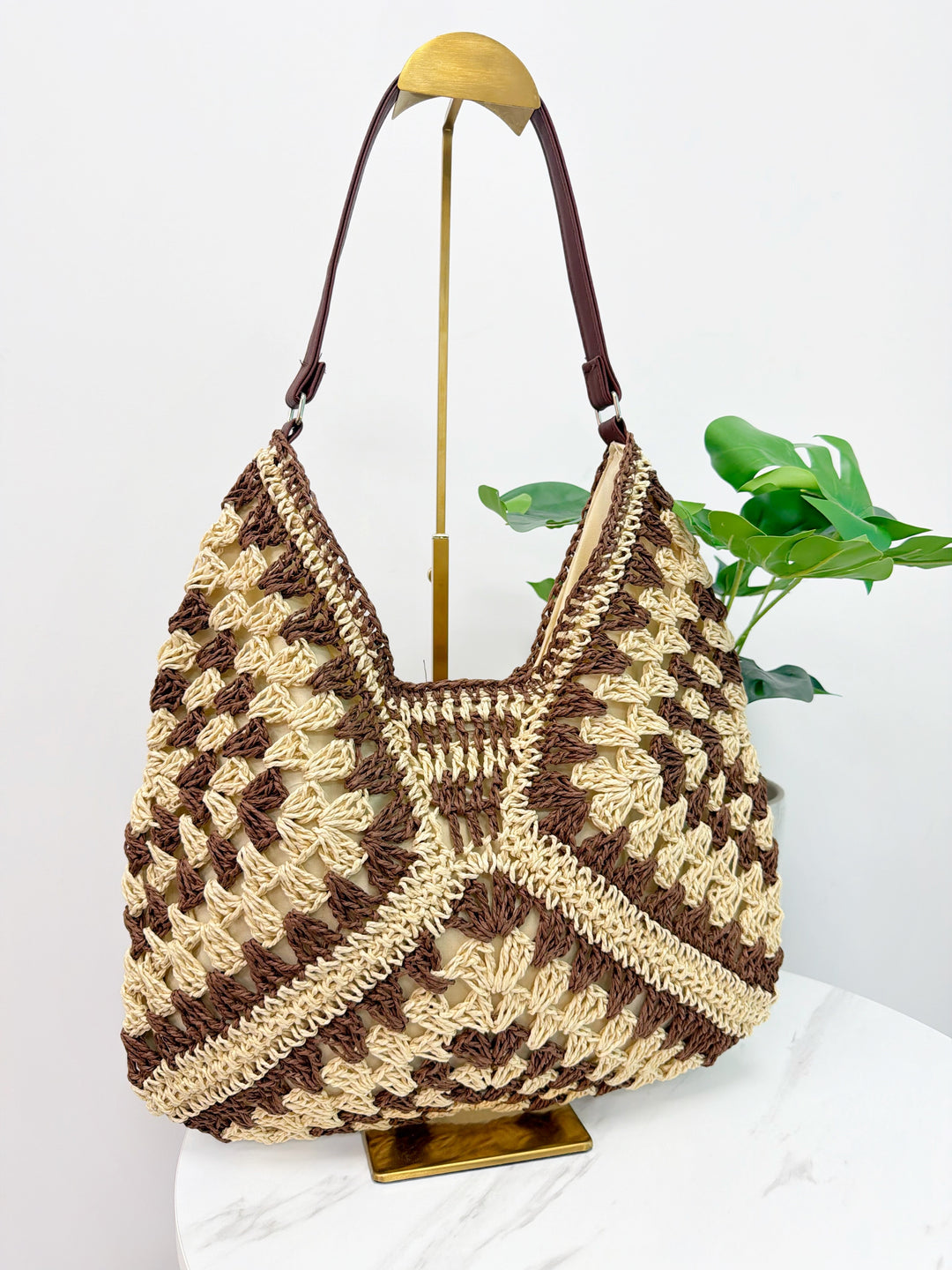 Becka Bag - Beige & Choc