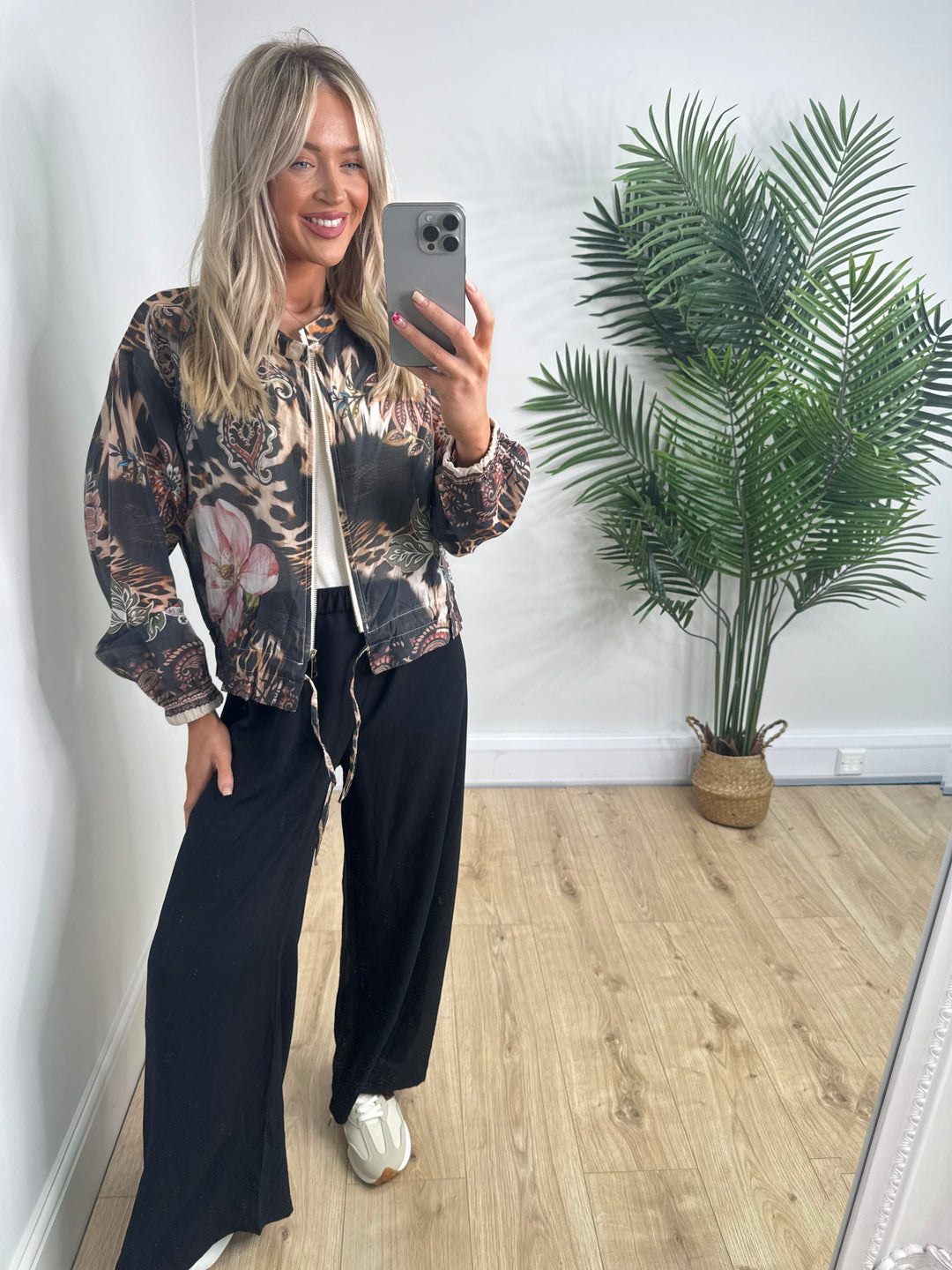 Hibiscus Bomber Jacket