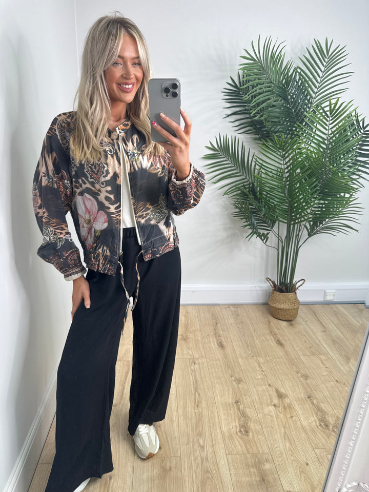 Hibiscus Bomber Jacket