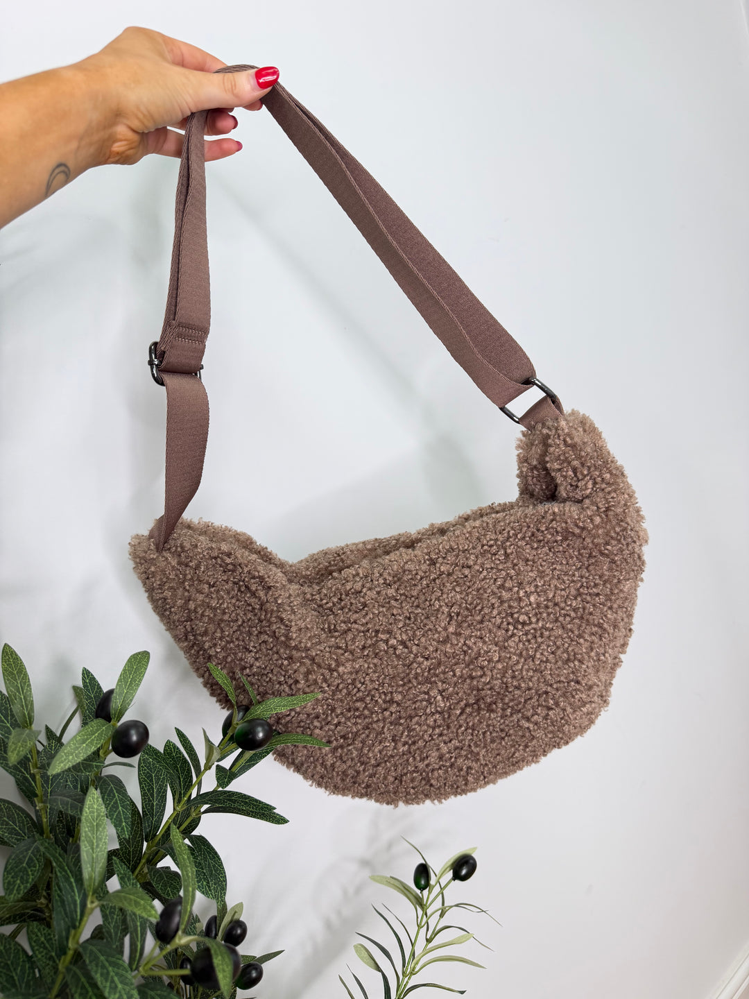 Large Teddy Sling Bag - Mocha