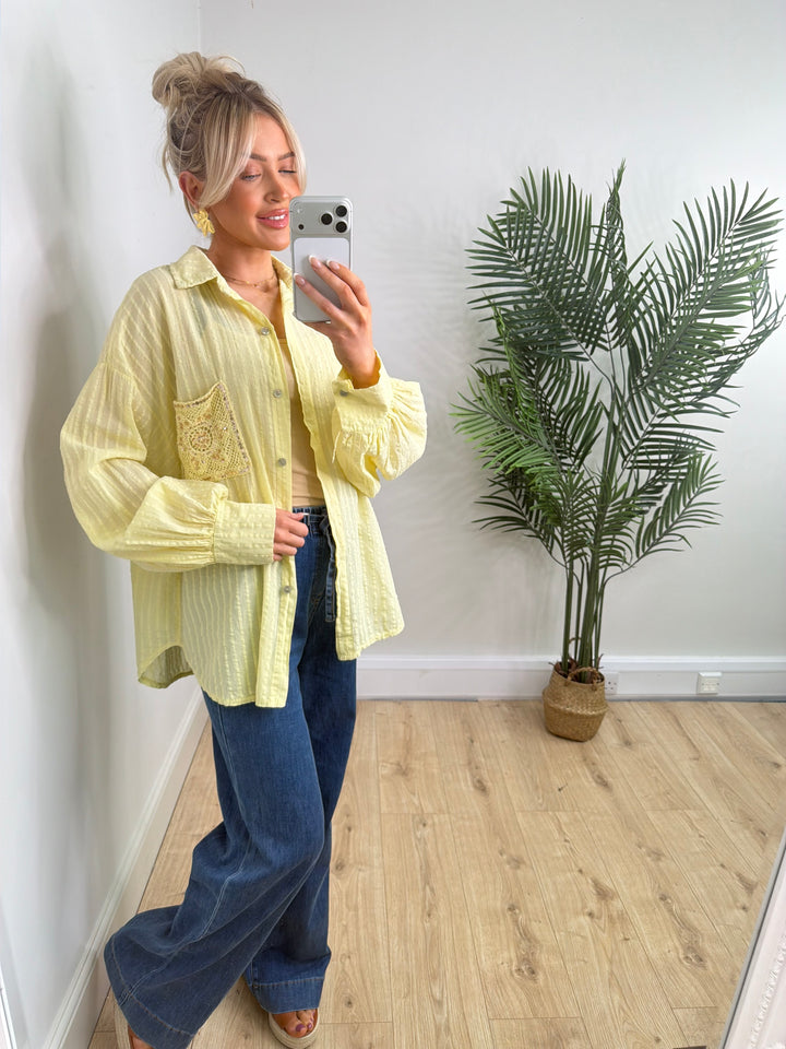 Farrah Gem Shirt - Lemon