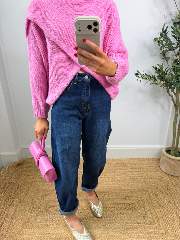 Indigo Barrel Jeans