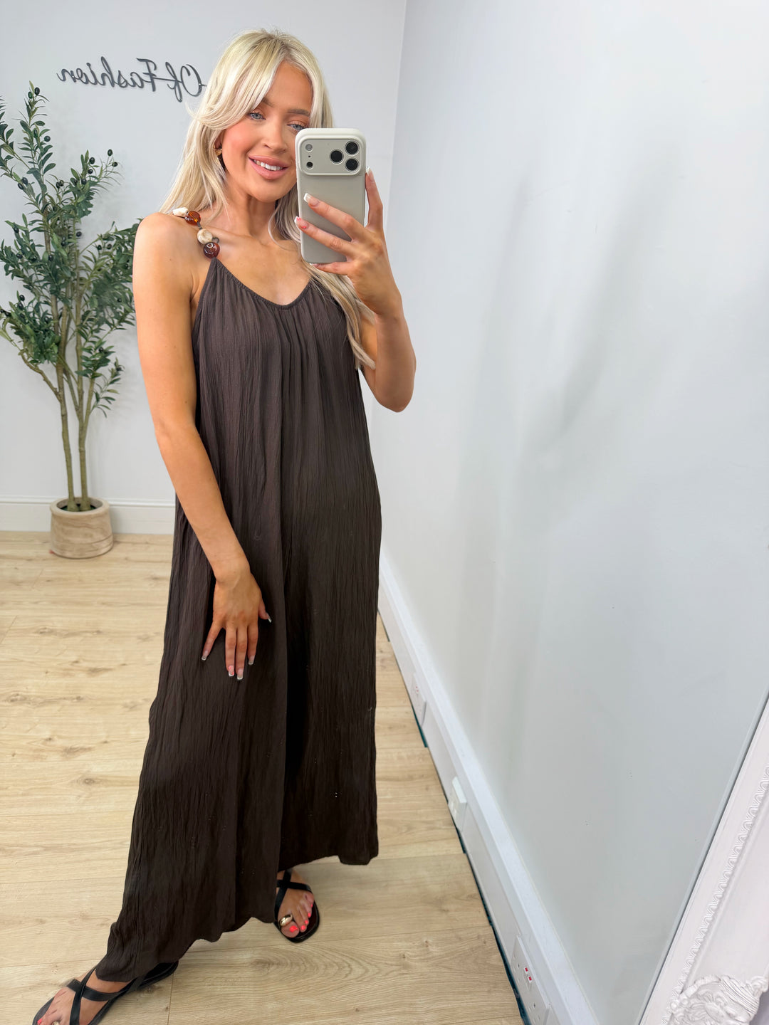 Heidi Jumpsuit - Chocolate