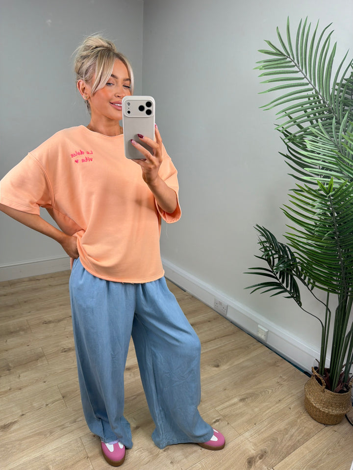 ‘Dolce Vita’ Sweatshirt - Peach