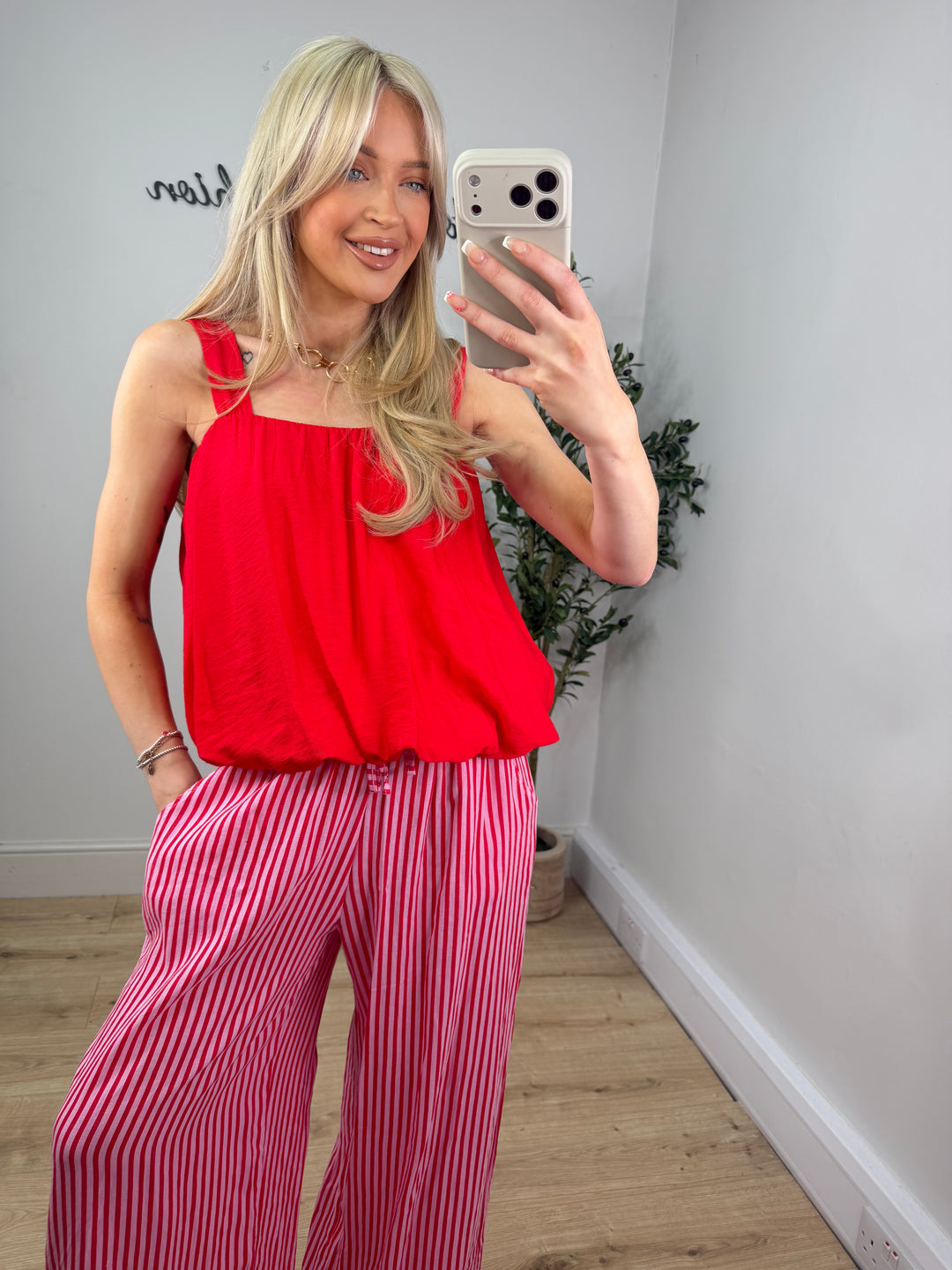 Adley Bubble Top - Red
