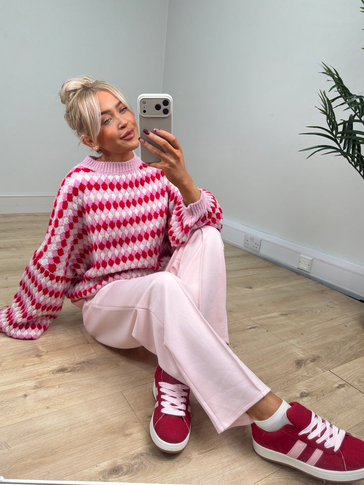 Confetti Knit - Pink & Red