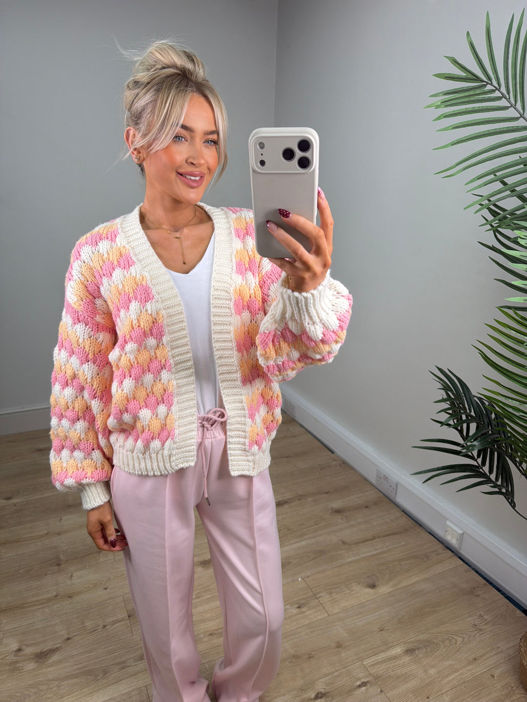 Valencia Cardigan - Lemon & Coral