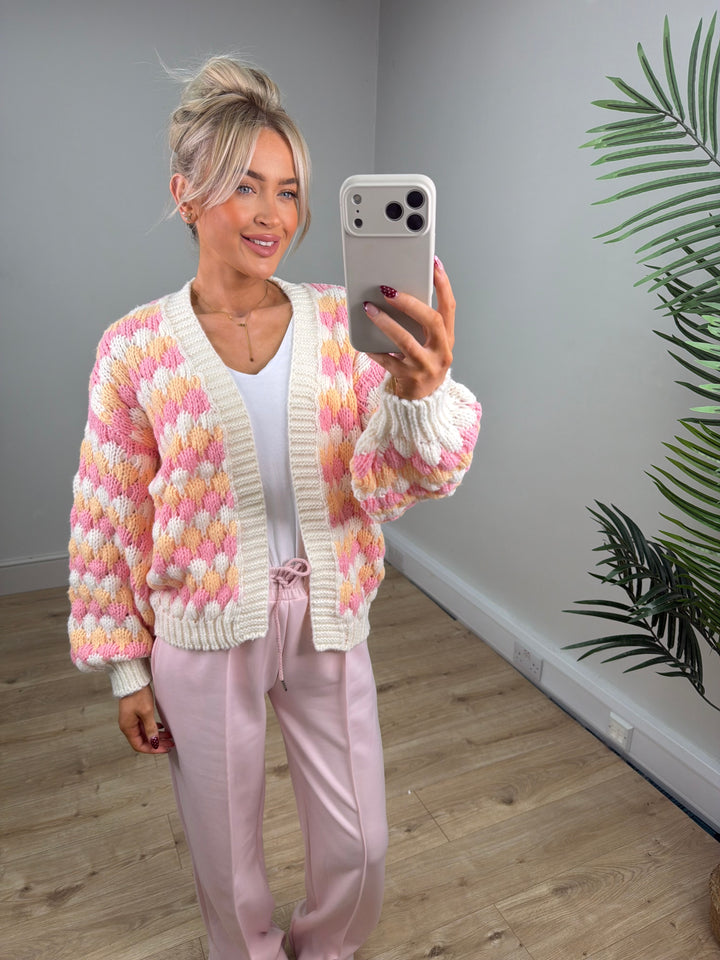 Valencia Cardigan - Lemon & Coral