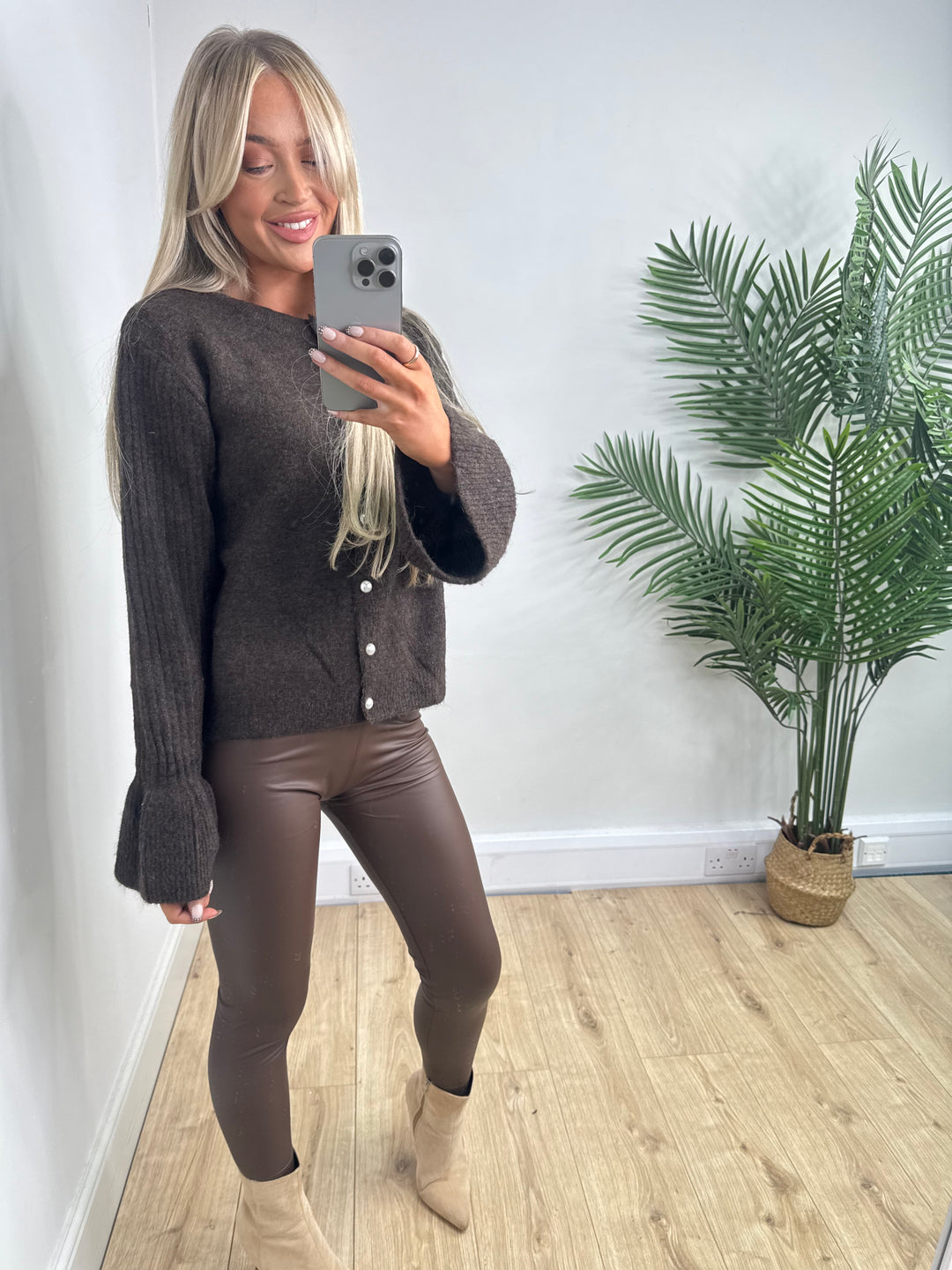 Pu Leggings - Chocolate