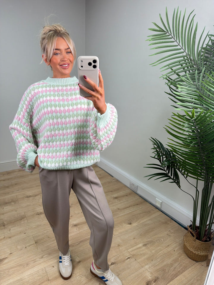 Confetti Knit - Mint & Pink