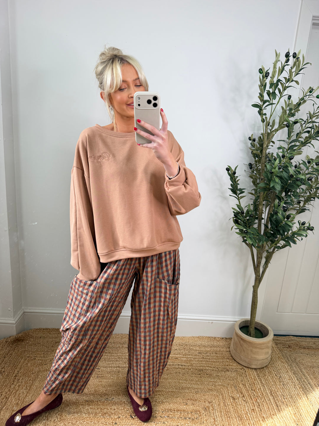 Bonjour Sweatshirt - Terracotta