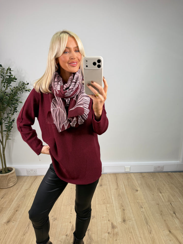 Farah Scarf - Burgundy