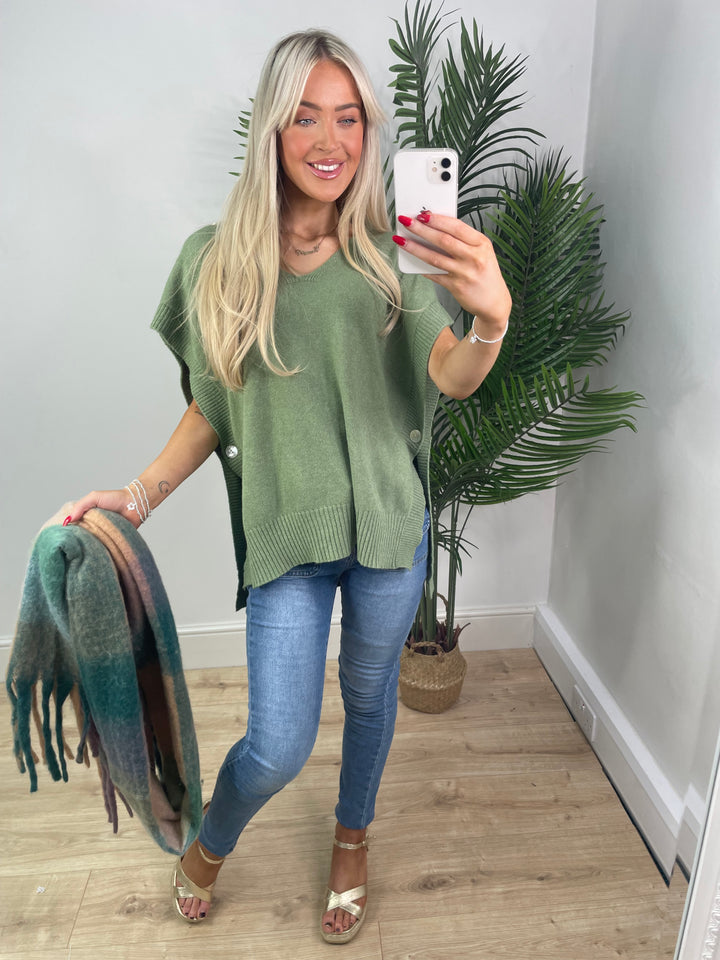 Pollie Knit Top - Sage Green