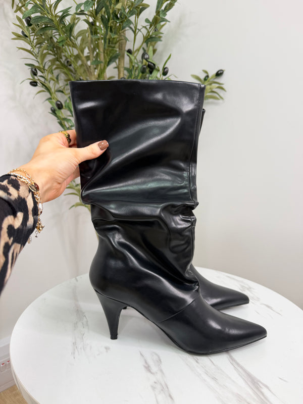Julie Calf Boots - Black