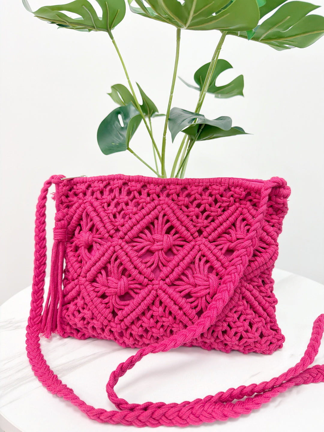 Macrame Bag - Pink