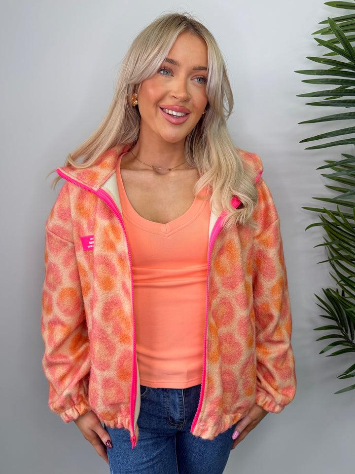 Arabella Leopard Jacket - Orange