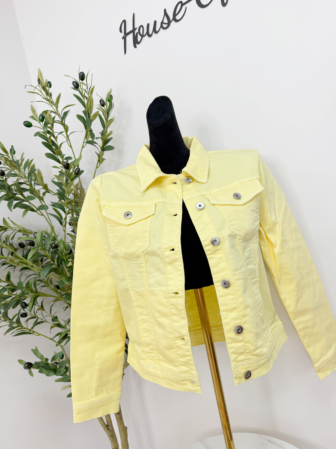 Stretch Denim Jacket - Lemon