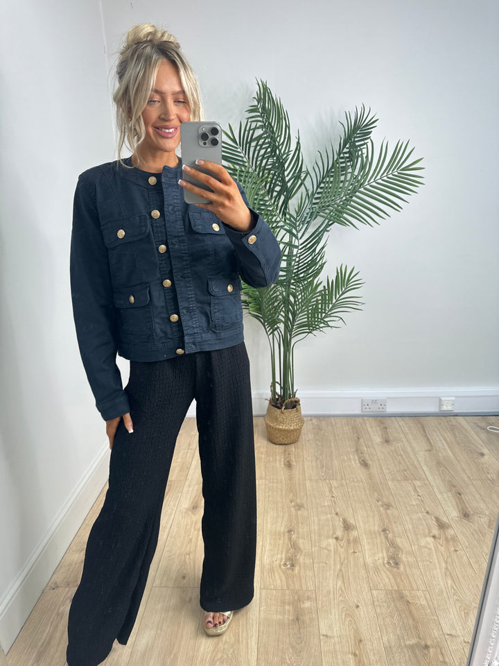 Monica Denim Jacket - Navy