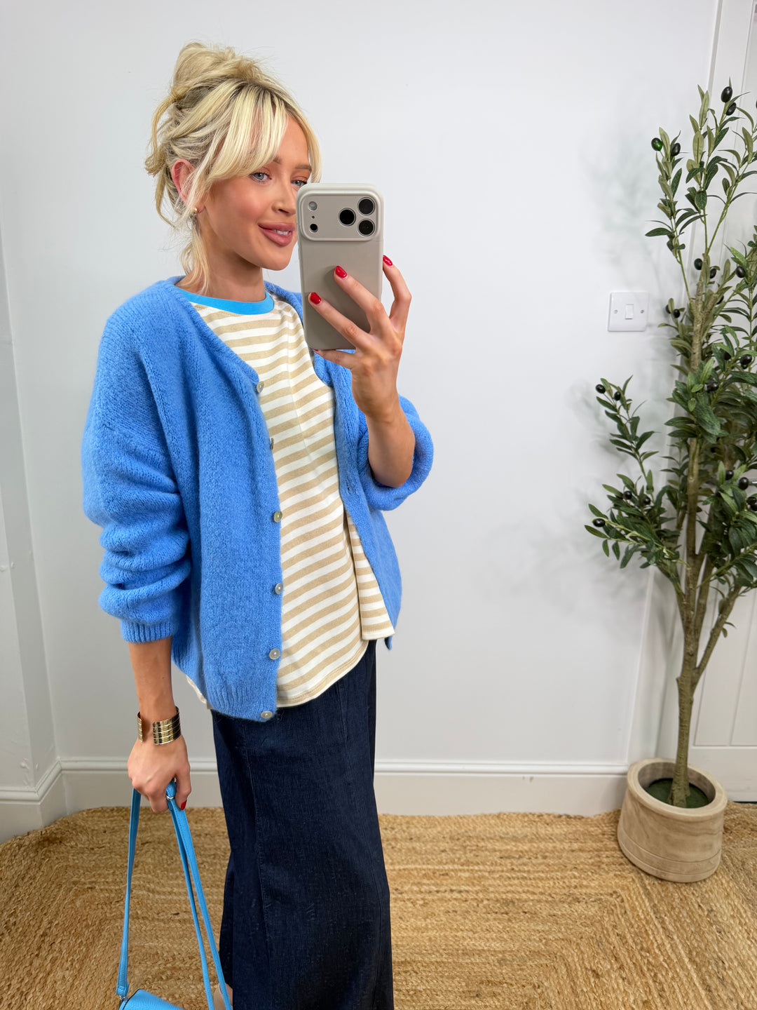 Kassia Cardigan -  Ocean Blue Long Sleeve