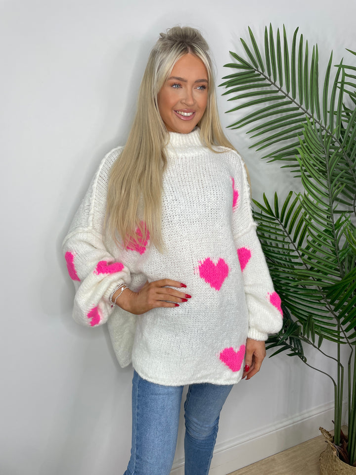 Harley Heart Knit - Pink