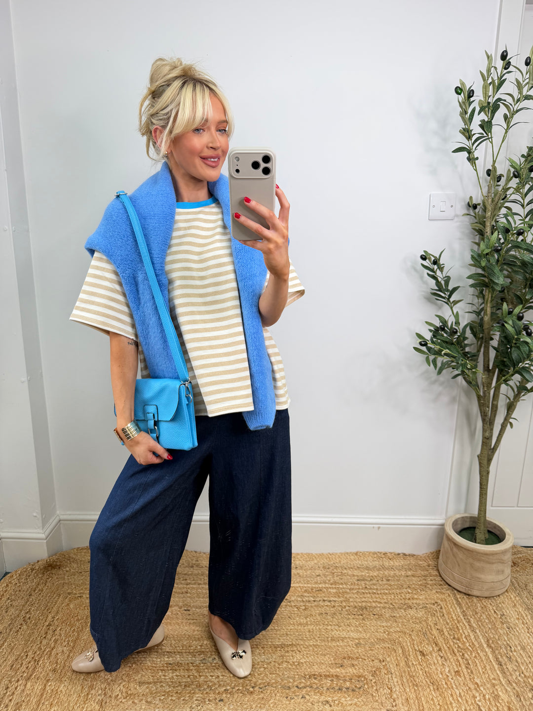 Kassia Cardigan -  Ocean Blue Long Sleeve