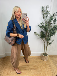 Raya Denim Trench Bomber Jacket